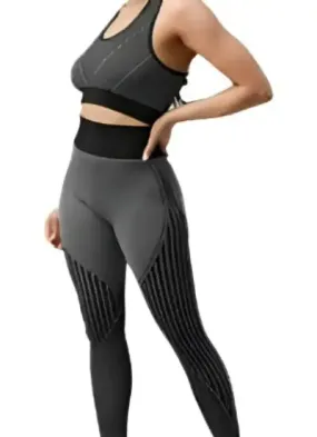 2 Piece Outfits for Women - Seamless Ribbed Yoga Outfits