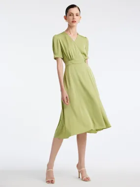 22 Momme V-Neck A-Line Midi Dress