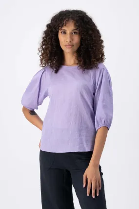 Barcelone Blouse Lilac in Seersucker