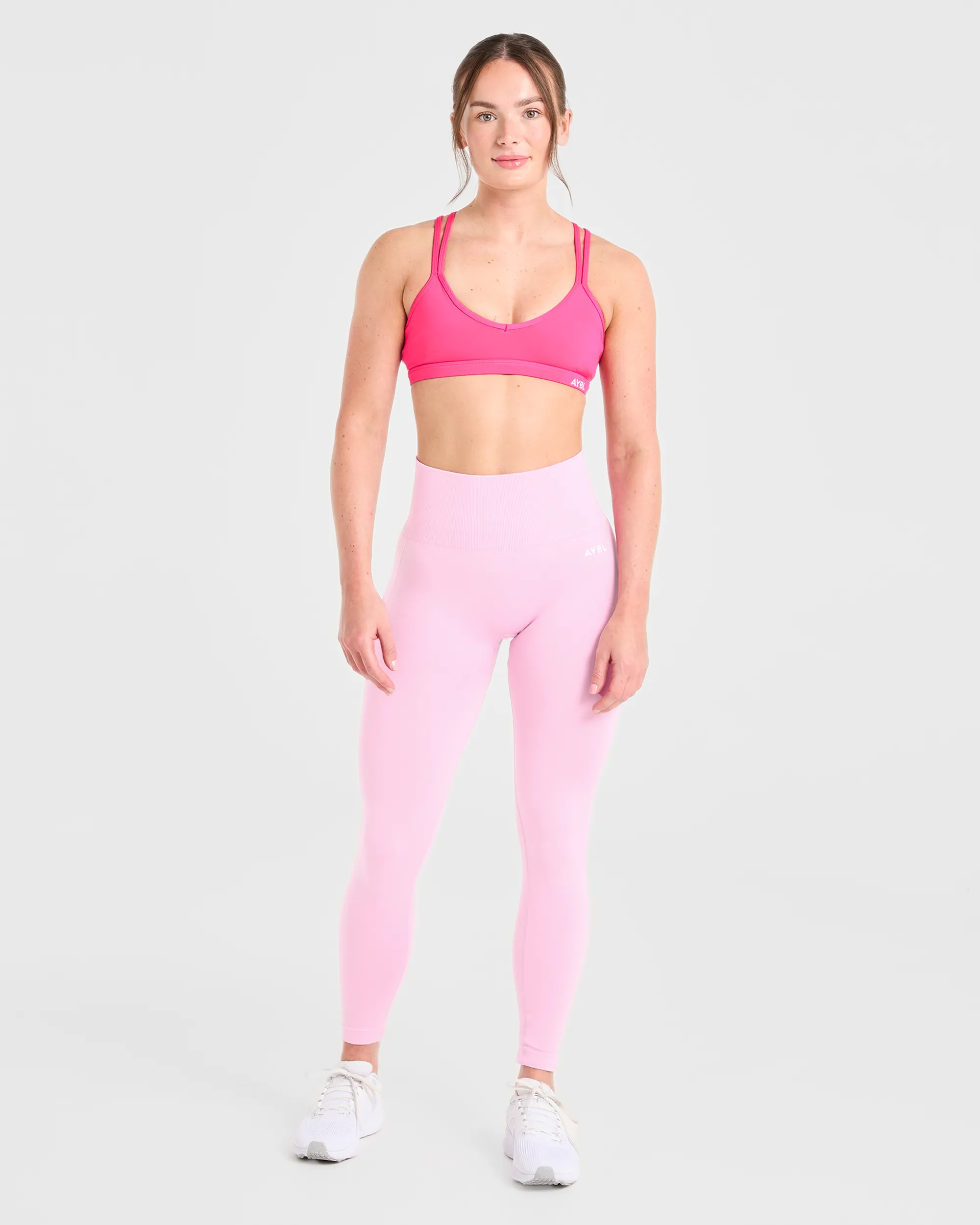 Essential Strappy Sports Bra - Hot Pink