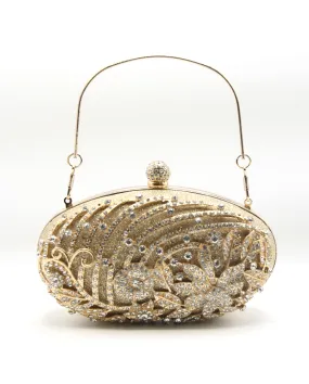 Golden Latest Stylo Bridal Clutch For Women 5002