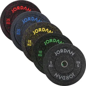 HG Black Rubber Bumper Weight Plate - Coloured Fleck - 5kg to 25kg