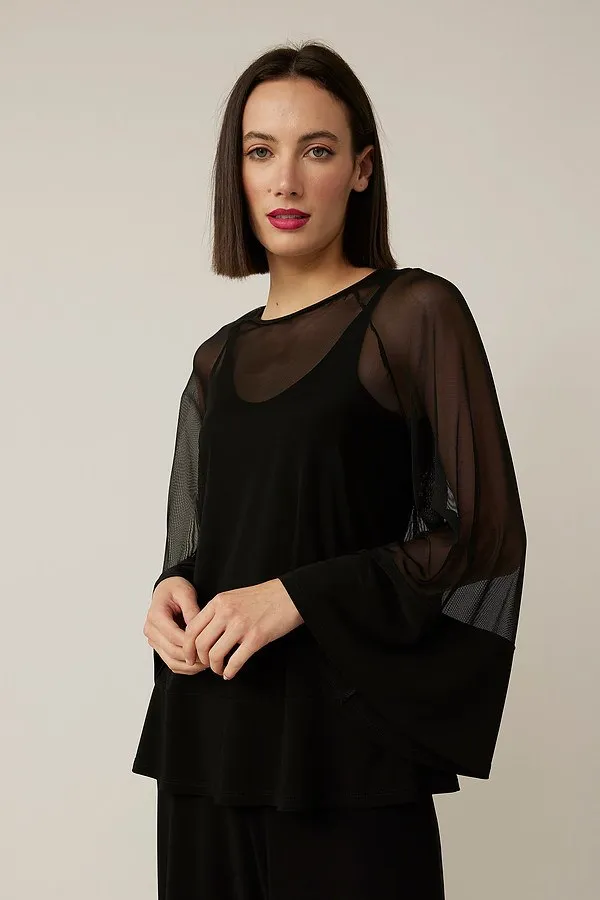 Joseph Ribkoff Sheer Black 2 Piece Top