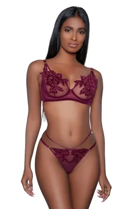 Lace Floral Lingerie Set