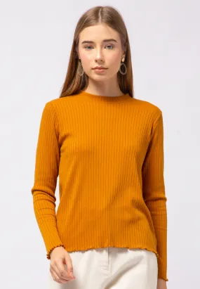 Mock Neck Long Sleeve Top