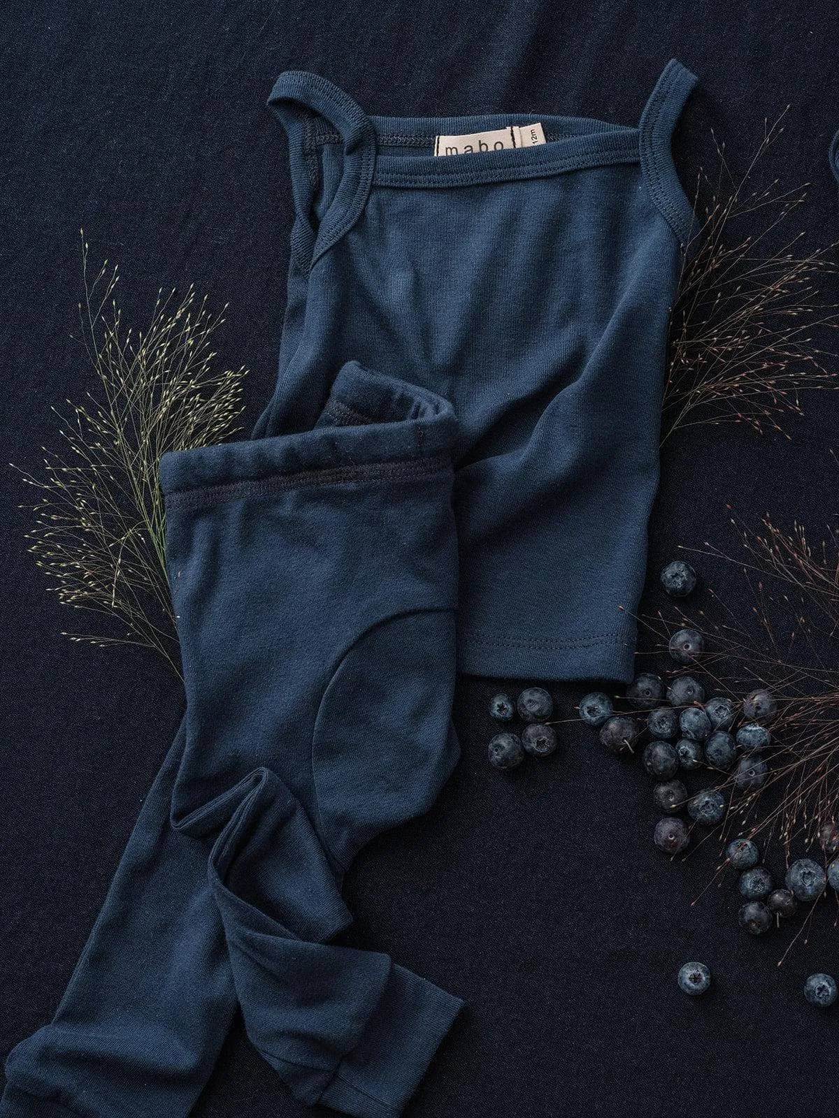 organic cotton drawstring leggings - ink