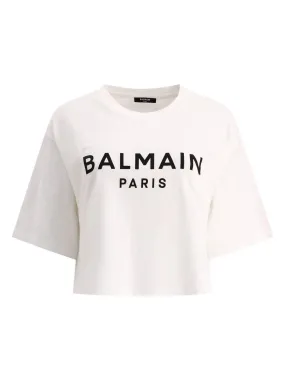 "BALMAIN" CROPPED T-SHIRT