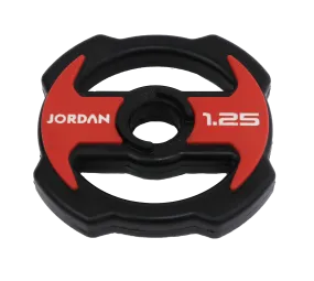 SAVE 50%! JORDAN Ignite V2 Urethane Studio Barbell Plates (Red/Black)