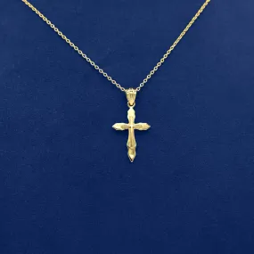 Small Gold Passion Cross Necklace